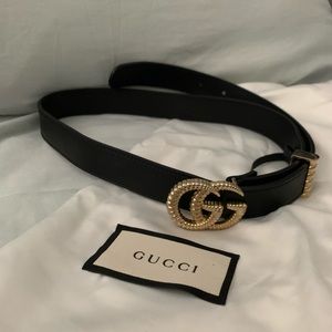 Authentic Gucci belt with gold hardware